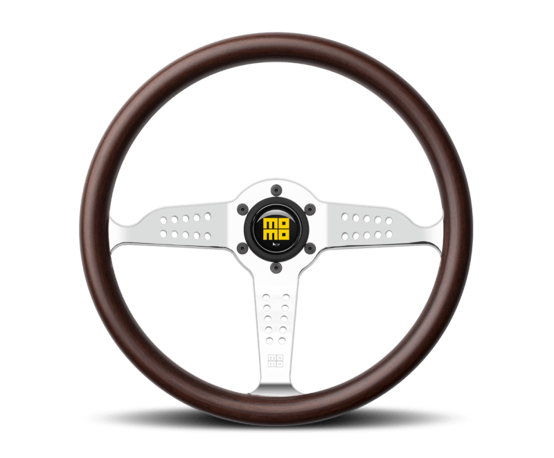 Momo Super Grand Prix Steering Wheel 350 mm - Mahogany Wood/Pol Spokes - JDMuscleSPKmomGRA35WD0P