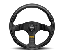 Momo Team Steering Wheel 300 mm - 4 Black Leather/Black Spokes - JDMuscleSPKmomTEA30BK0B