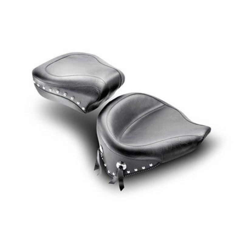 Mustang 00 - 15 Harley Softail Standard Rear Tire Wide Touring Passenger Seat w/Studs - Black - JDMuscleShop the look 2mmp76180