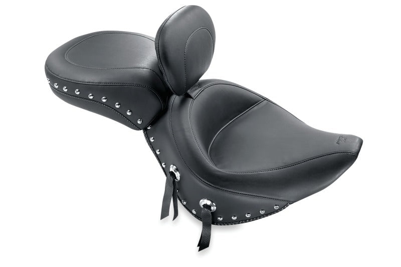 Mustang 00 - 15 Harley Softail Standard Rear Tire Wide Touring Recessed Passenger Seat w/Studs - Black - JDMuscleShop the look 2mmp79486