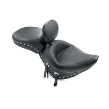 Mustang 00 - 15 Harley Softail Std Rear Tire Wide Touring Solo Seat w/Driver Backrest w/Studs - Black - JDMuscleShop the look 2mmp79485