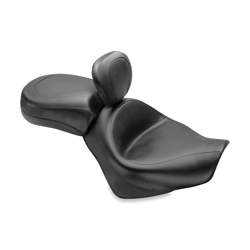 Mustang 04 - 21 Honda VT750 Aero Wide Touring 2PC Seat w/Driver Backrest - Black - JDMuscleShop the look 2mmp79391