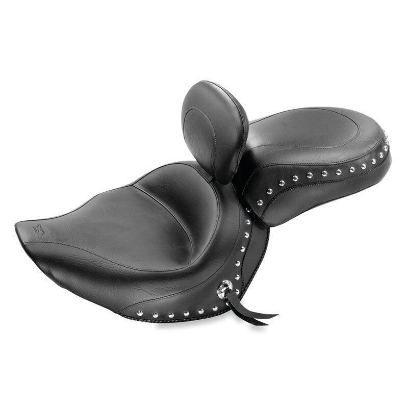Mustang 06 - 15 Yamaha Roadliner, Stratoliner Wide Touring Solo Seat w/Driver Backrest Studs - Black - JDMuscleShop the look 2mmp79452