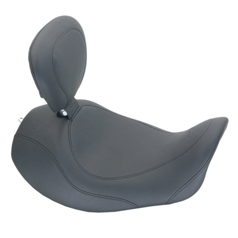 Mustang 06 - 17 Harley Dyna Wide Tripper Forward Solo Seat w/Driver Backrest - Black - JDMuscleShop the look 2mmp79804