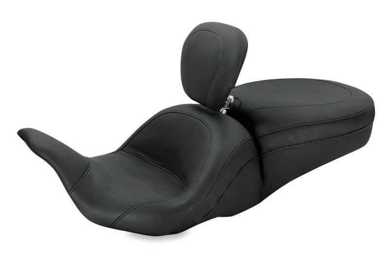 Mustang 08 - 21 Harley Electra Glide, Rd Glide, Rd King, Str Glide Lowdown 1PC Seat w/DBR - Black - JDMuscleShop the look 2mmp79703
