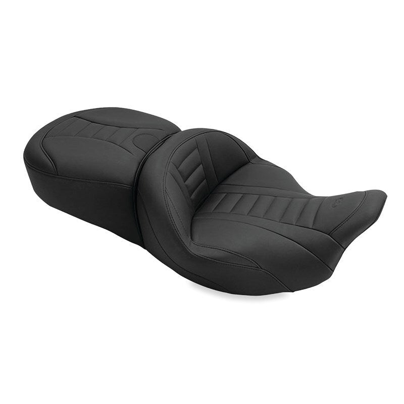 Mustang 08 - 21 Harley Electra Glide, Rd Glide, Rd King, Str Glide Touring 1PC Seat Deluxe - Black - JDMuscleShop the look 2mmp79006