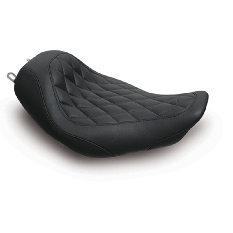 Mustang 08 - 21 Harley Electra Glide Std,Rd Glide,Rd King,Str Glide Solo Seat Diamond Stitch - Brown - JDMuscleShop the look 2mmp76735