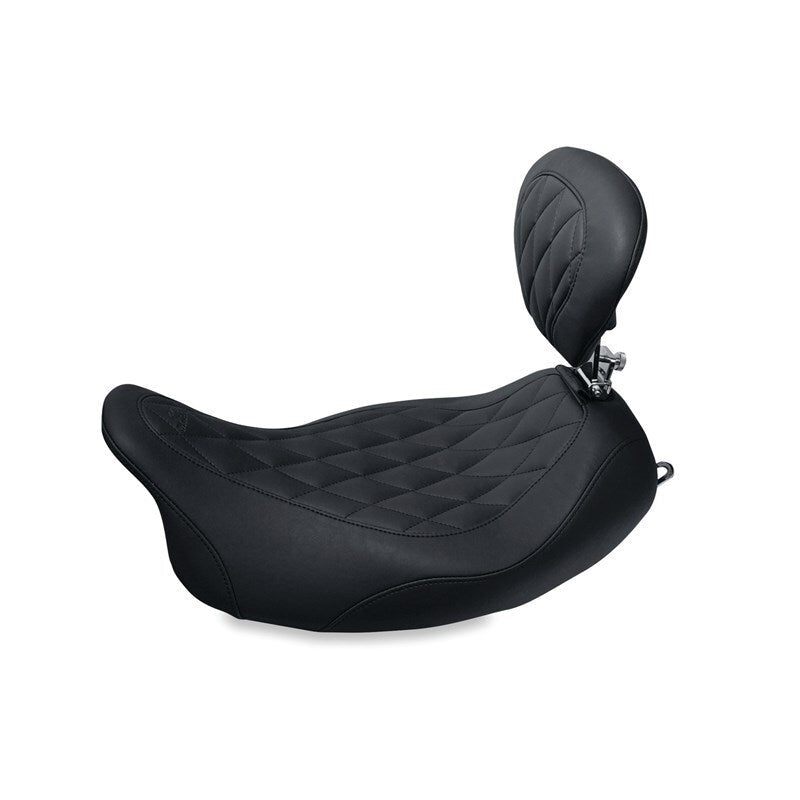 Mustang 08 - 21 Harley Rd King, 06 - 07 Str Glide 1906 - 07,00 - 05 Eagle Touring Solo Seat Diamond - Black - JDMuscleShop the look 2mmp79725