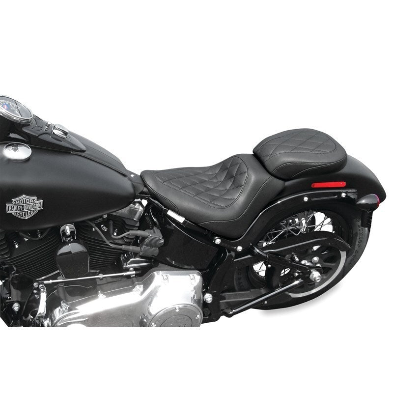 Mustang 11 - 13 Harley Blackline, 12 - 17 Slim,Slim S Wide Tripper Solo Seat Diamond Stitch - Black - JDMuscleShop the look 2mmp76762