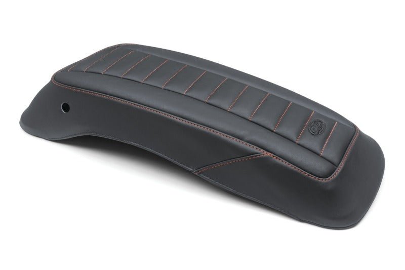 Mustang 14 - 23 HD FL Touring Saddlebag Lid Covers | Pair Deluxe - Black w/ Red Stitching - JDMuscleShop the look 2mmp77640AB