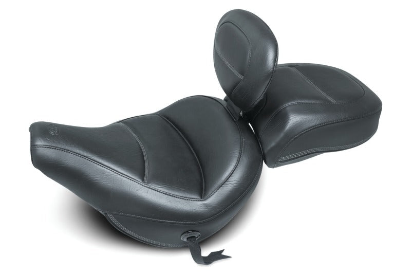 Mustang 18 - 21 Harley Heritage Classic Standard Deluxe Touring Recessed Passenger Seat - Black - JDMuscleShop the look 2mmp79331