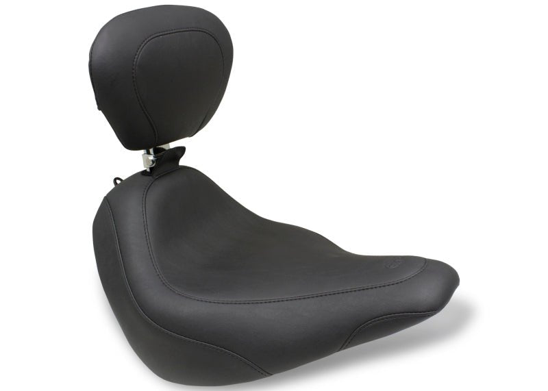 Mustang 18 - 21 Harley Softail Slim Wide Tripper Solo Seat w/Driver Backrest - Black - JDMuscleShop the look 2mmp79029