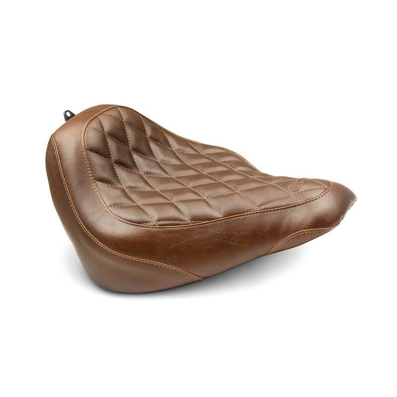Mustang 18 - 21 Harley Street Bob Wide Tripper Solo Seat Diamond Stitch - Brown - JDMuscleShop the look 2mmp83032