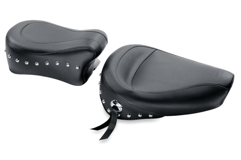 Mustang 82 - 03 Harley Sportster Standard Touring Solo Seat w/Studs - Black - JDMuscleShop the look 2mmp75700