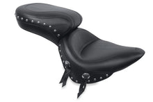 Mustang 84 - 06 Harley Standard Rear Tire Wide Touring 1PC Seat w/Studs - Black - JDMuscleShop the look 2mmp75072