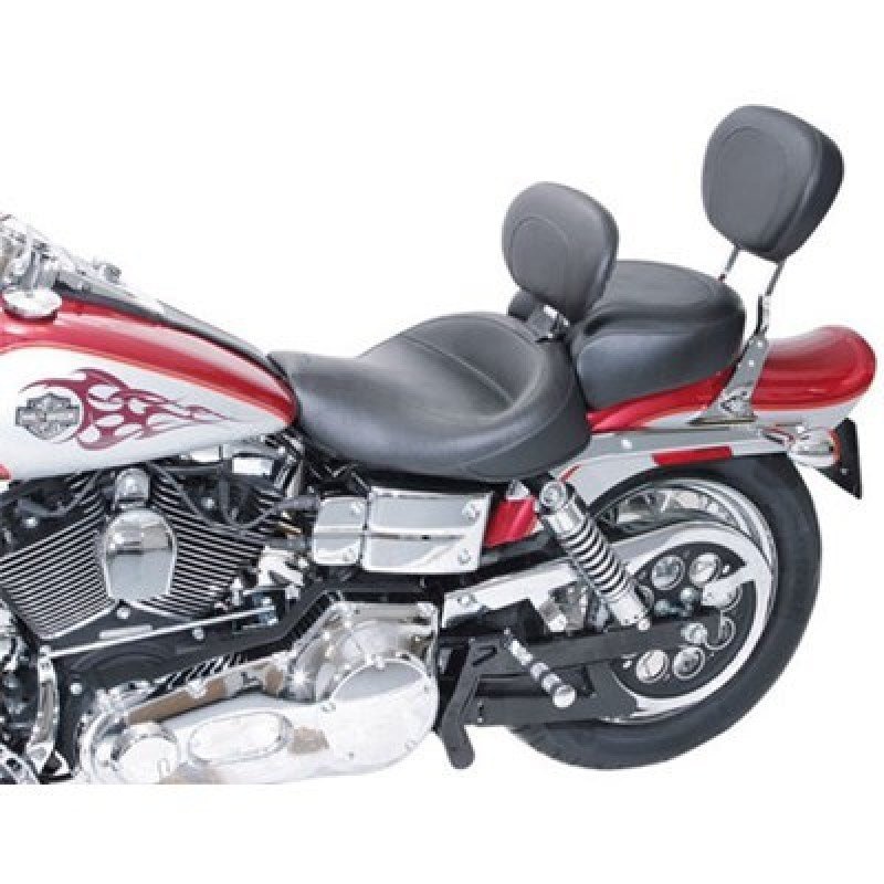 Mustang 91 - 05 Harley Dyna Wide Touring Recessed Passenger Seat - Black - JDMuscleShop the look 2mmp79139