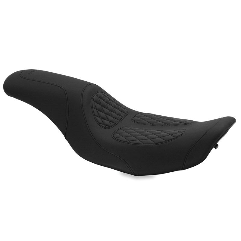 Mustang 97 - 07 Harley Rd King,06 - 07 Str Glide,00 - 01 Screamin Eagle 1PC Seat w/Diamond Stitch - Black - JDMuscleShop the look 2mmp76980