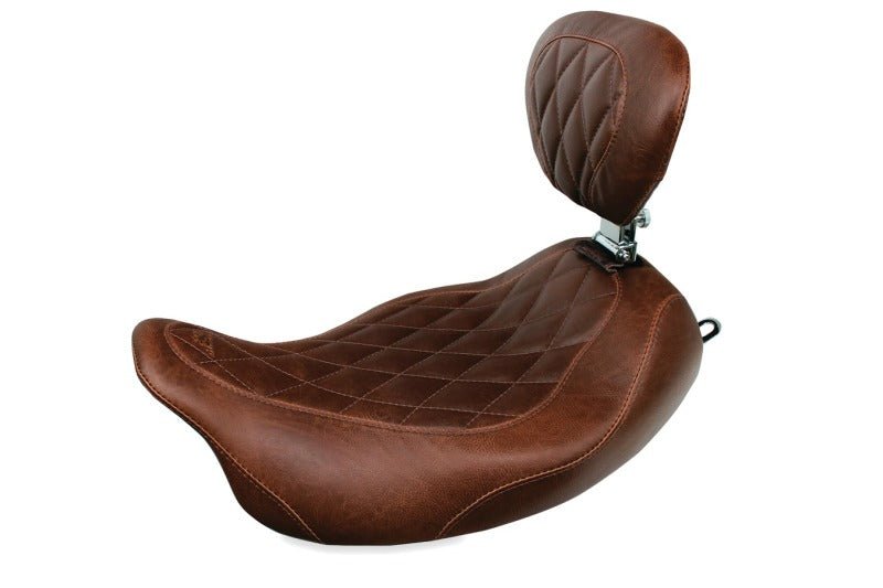 Mustang 97 - 07 Harley Rd King,06 - 07 Str Glide,00 - 05 Eagle Wide Tripper Solo Seat - Brown - JDMuscleShop the look 2mmp79811