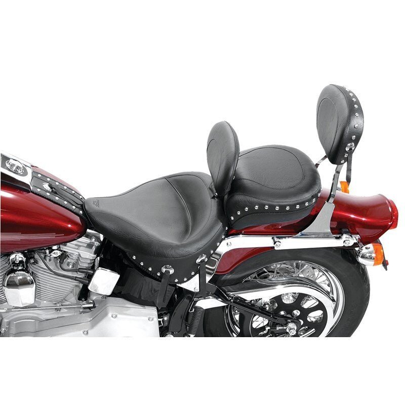 Mustang Harley Low Medallion Sissy Bar Pad | 12 inch x 9 inch w/Studs - Black - JDMuscleShop the look 2mmp79057