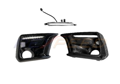 Rexpeed VAB WRX 2018-21 V2 Dry Carbon DRL / Turn Signal + Fog Light Bezel | G88