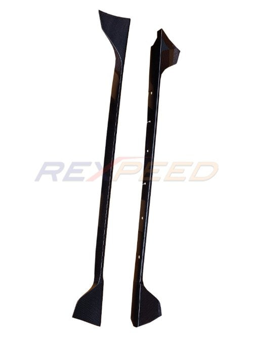 Rexpeed 2020+ Supra GR V1 Carbon Fiber Side Skirts Extensions - Matte | TS06M