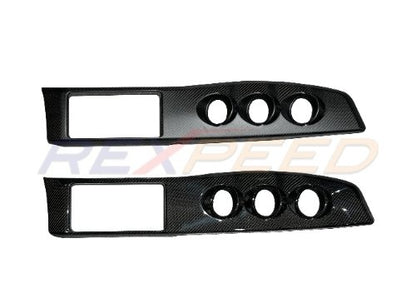 Rexpeed FRS / BRZ Carbon Fiber Dash Trim Panel-Triple Gauges Version - Replacement Gloss | FR174