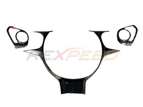 Rexpeed 2022+ GR86 / BRZ Dry Carbon Steering Wheel Cover - Gloss | FR139