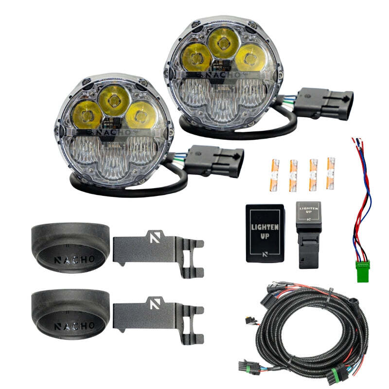 Nacho Lighting Toyota Nacho SAE Only Plug & Play Fog Light Kit - White for Tundra & Tacoma | nacV3TO1KWSO - JDMuscleSPK819502