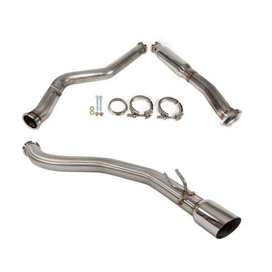 Nameless Performance [15 - 21 WRX, 15 - 18 STI] Track Package Catback W/ 4" Double Wall Polished Tip and No Muffler | SUCB15WRXTP - 40SW - JDMuscleCat Back ExhaustSUCB15WRXTP-40SW