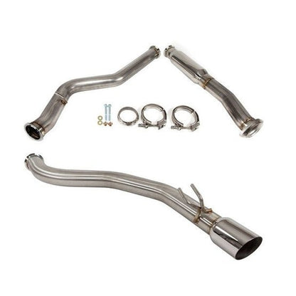 Nameless Performance [15 - 21 WRX, 15 - 18 STI] Track Package Catback W/ 4" Double Wall Polished Tip and No Muffler | SUCB15WRXTP - 40SW - JDMuscleCat Back ExhaustSUCB15WRXTP-40SW