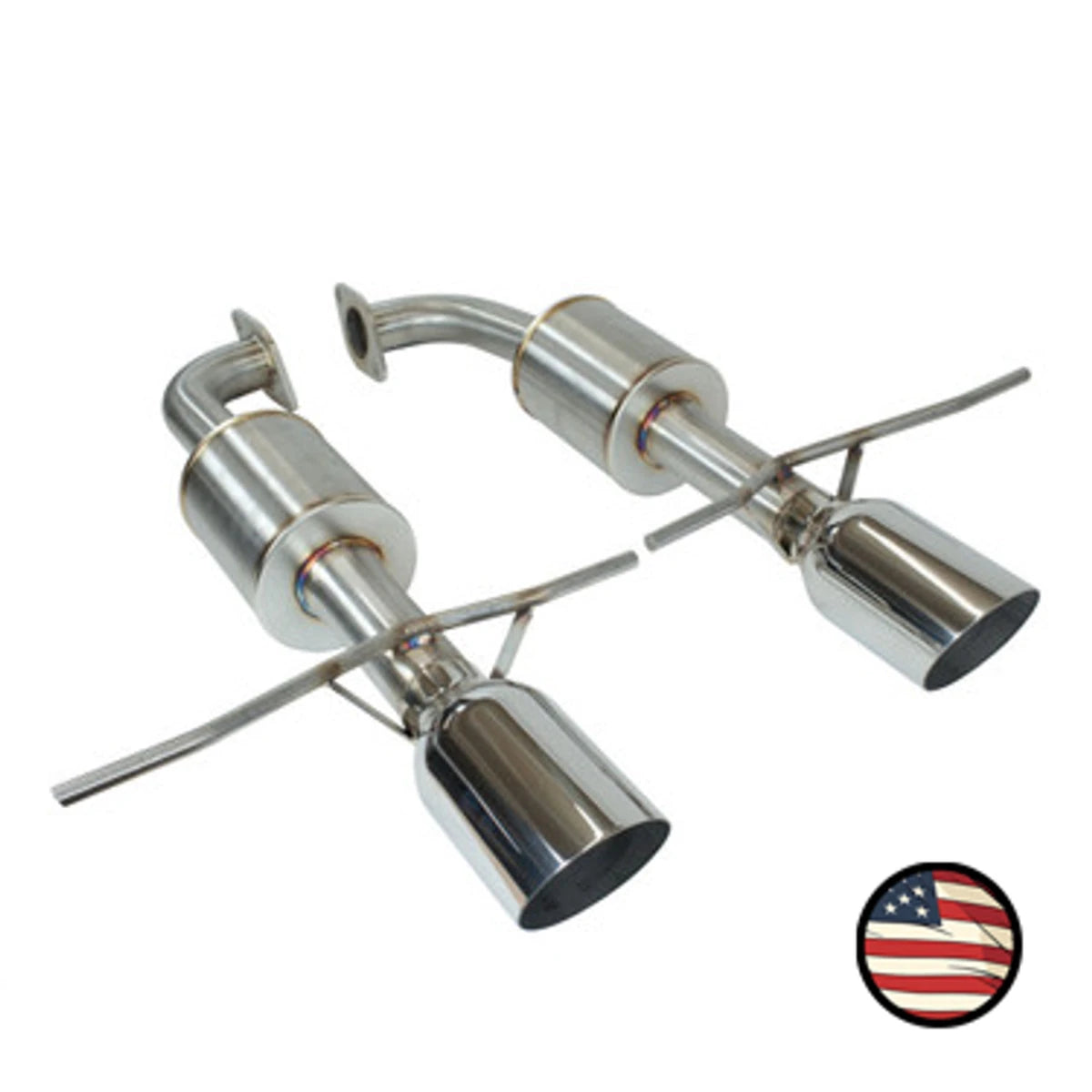 Nameless Performance [19+ Ascent] Axleback w/ Single wall 4" polished Tips and 5" Mufflers | SUAB19ASC - 5MU - 40SWS - JDMuscleAxle Back ExhaustsSUAB19ASC-5MU-40SWS