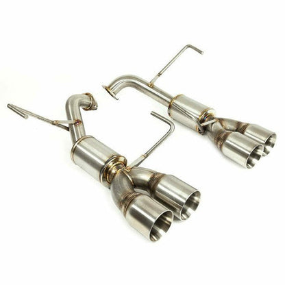 Nameless Performance [15-21 WRX, 15-18 STI] Axle Back Exhaust w/ 3.5" Double Wall Polished Tips and 4" Mufflers | SUAB15WRX-4MU-35SDW