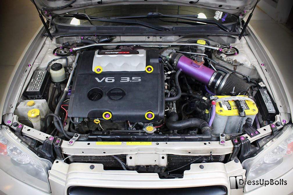 Nissan Maxima (2000 - 2003) Titanium Engine Cover Kit - JDMuscleHardware KitsNIS-048-Ti-TBCosmic Burn