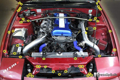 Nissan S13 240sx (1989 - 1995) Titanium Full Engine Bay Kit - JDMuscleHardware KitsNIS-042-Ti-BLUBlue