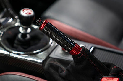 OLM [15 - 21 WRX/STI, 13 - 22 FR - S/BRZ/86, 14 - 18 Forester, 13+ Crosstrek] Signature Series E - brake Handle - Black Carbon w/Red | A.70217.1 - RD - JDMuscleInterior AccessoriesOLMA.70217.1-RD