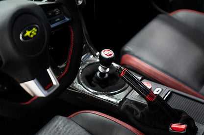 OLM [15 - 21 WRX/STI, 13 - 22 FR - S/BRZ/86, 14 - 18 Forester, 13+ Crosstrek] Signature Series E - brake Handle - Black Carbon w/Red | A.70217.1 - RD - JDMuscleInterior AccessoriesOLMA.70217.1-RD