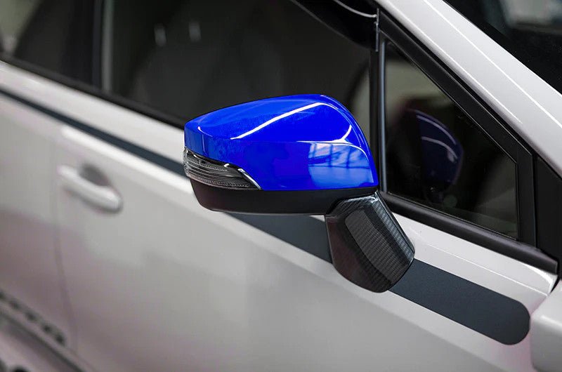 OLM [15 - 21 WRX/STI, 15 - 17 Crosstrek] OE Style Mirror Cover with Turn Signal Cutout - World Rally Blue - JDMuscleExterior GarnishesOLMA.700193.1-K7X