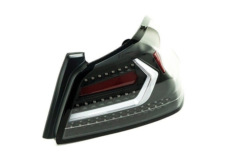 OLM [15 - 21 WRX/STI] Evolution Tail Lights - Clear Lens, Black Base, White Bar | A.70032.1 - B - JDMuscleTail LightsOLMA.70032.1-B
