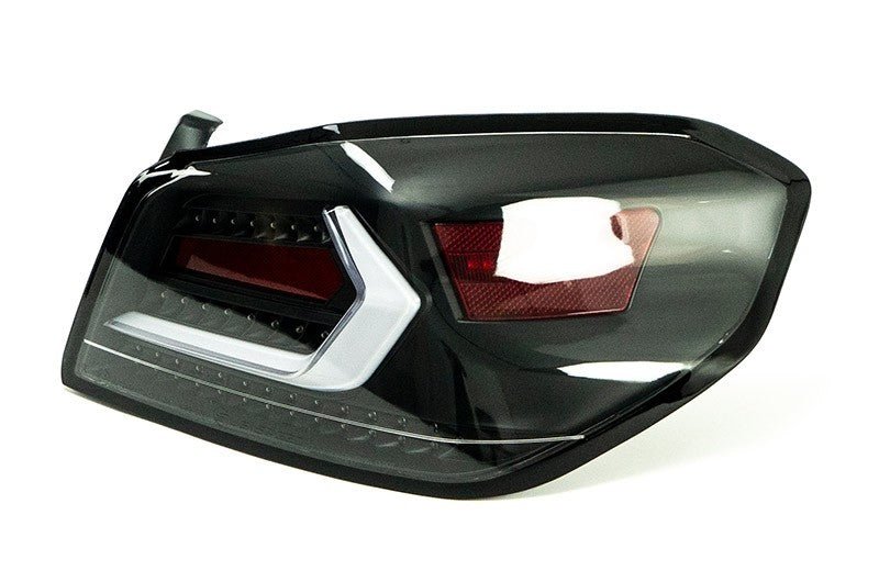 OLM [15 - 21 WRX/STI] Evolution Tail Lights - Clear Lens, Black Base, White Bar | A.70032.1 - B - JDMuscleTail LightsOLMA.70032.1-B
