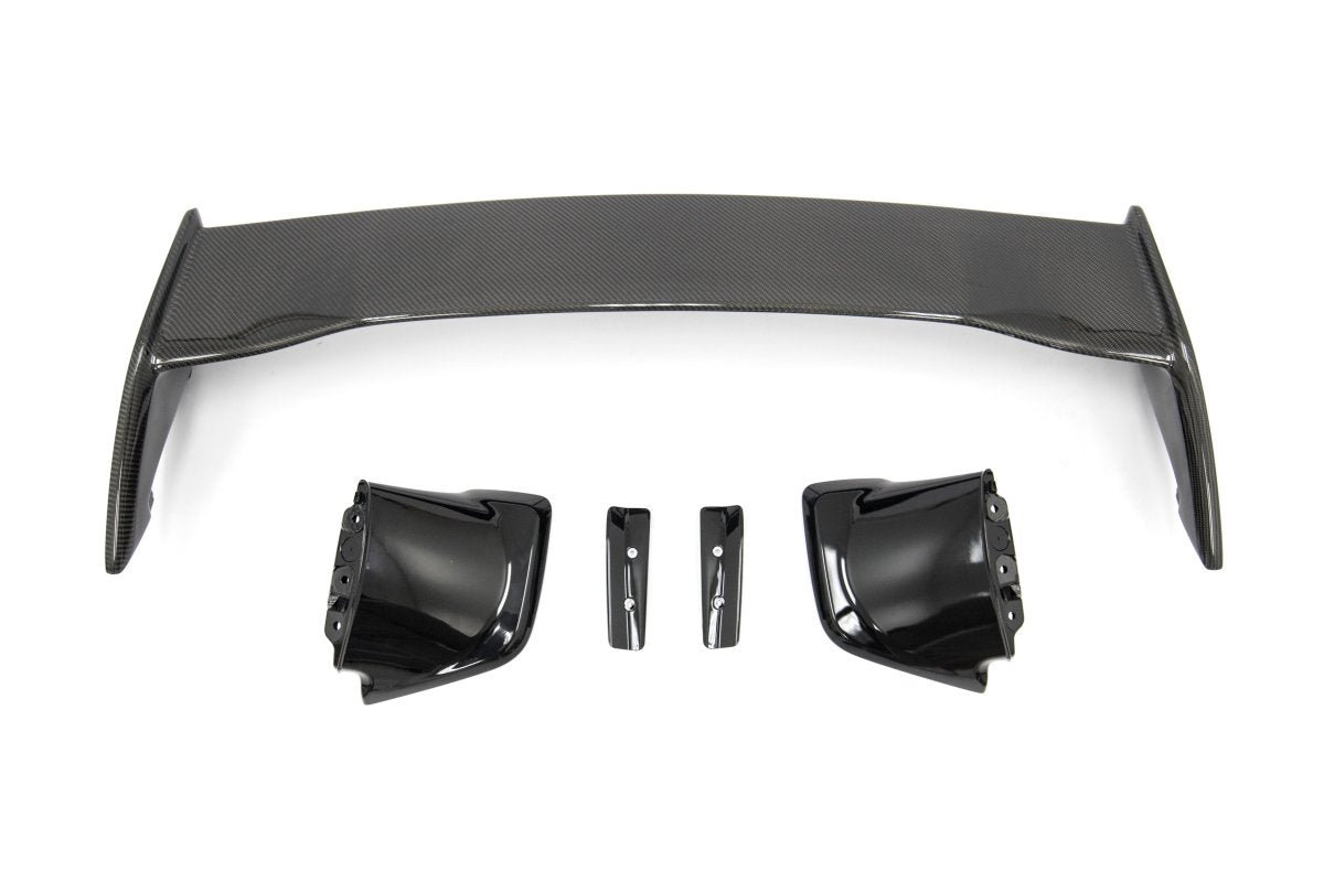 OLM [15 - 21 WRX/STI] Silverline Carbon Fiber OEM S Style Spoiler with Black Bases | OLM15SLINESTICF - JDMuscleSpoilers and WingsOLMOLM15SLINESTICF