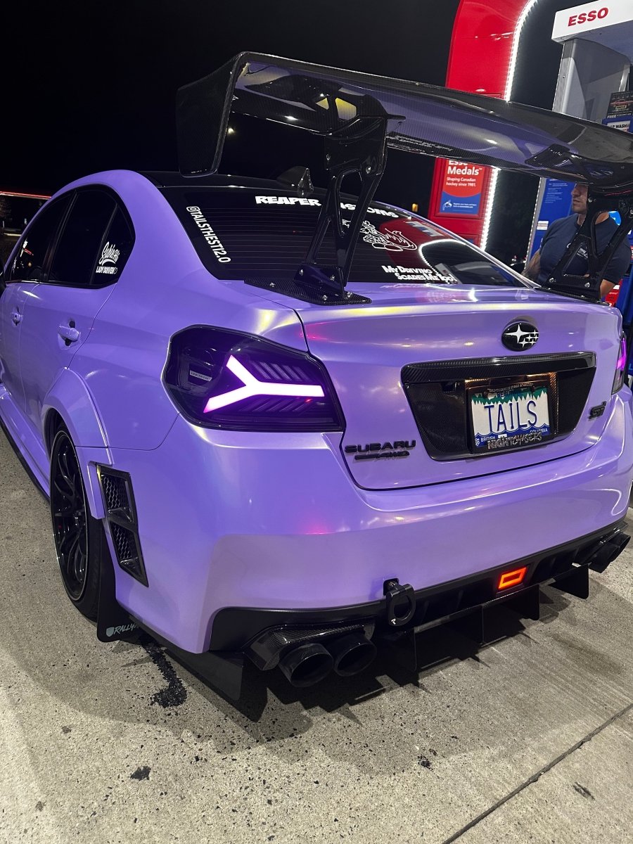 OLM [15 - 21 WRX/STI] Y - Spec LED Taillights (Smoke Lens White Optic w/RGB) | E.47004.1 - RGB - JDMuscleTail LightsOLME.47004.1-RGB