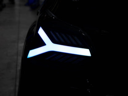 OLM [15 - 21 WRX/STI] Y - Spec LED Taillights (Smoke Lens White Optic w/RGB) | E.47004.1 - RGB - JDMuscleTail LightsOLME.47004.1-RGB