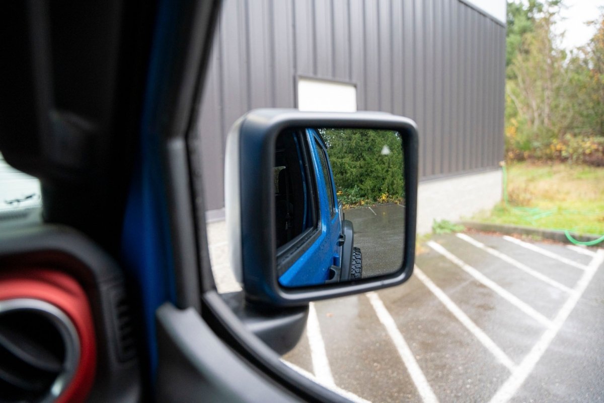 OLM [18+ Wrangler] Convex Mirrors with Defrosters and BSM - Chrome | B.23001.2 - JDMuscleAftermarket MirrorsOLMB.23001.2