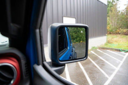 OLM [18+ Wrangler] Convex Mirrors with Defrosters and BSM - Chrome | B.23001.2 - JDMuscleAftermarket MirrorsOLMB.23001.2