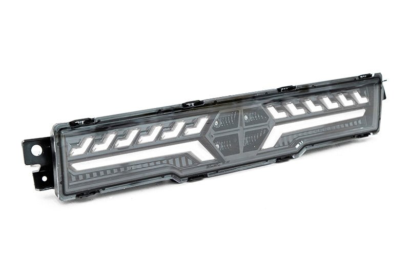 OLM [2022 BRZ/GR86] V2 F1 Rear Fog Light - Clear Lens, Black Base, White Bar | E.49002.1 - CBW - JDMuscleFog LightsOLME.49002.1-CBW