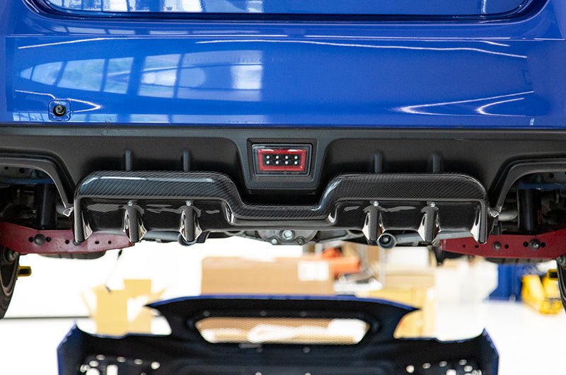 OLM A1 Style Carbon Fiber Rear Diffuser - 2015 - 2021 WRX / STI - JDMuscleOLMA.70177.1