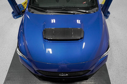 OLM A1 Style CF Hood Scoop Cover - 2022 - 2025 Subaru WRX - JDMuscleOLMB.47012.1
