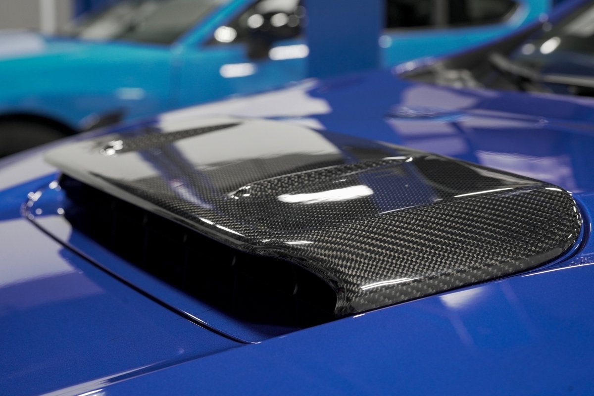 OLM A1 Style CF Hood Scoop Cover - 2022 - 2025 Subaru WRX - JDMuscleOLMB.47012.1