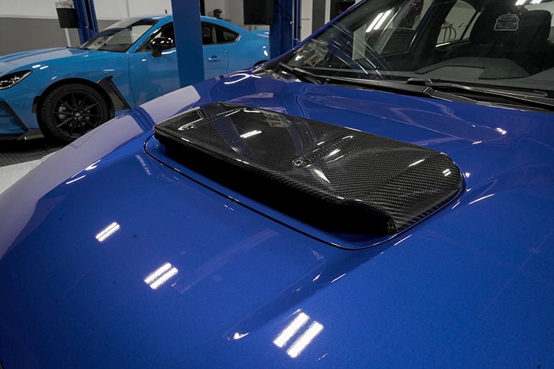 OLM A1 Style CF Hood Scoop Cover - 2022 - 2025 Subaru WRX - JDMuscleOLMB.47012.1