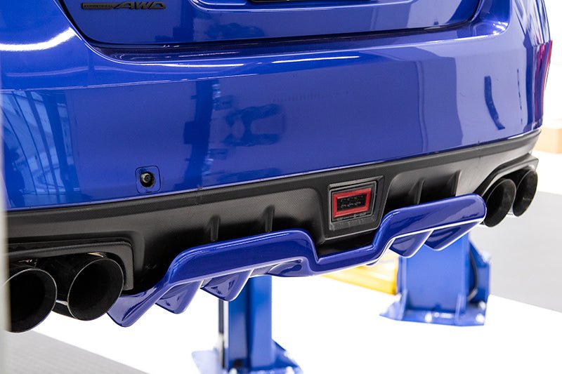 OLM A1 Style Paint Matched Rear Diffuser (Ice Silver Metallic) - 2015 - 2021 Subaru WRX / STI - JDMuscleOLMA.70189.1-G1U